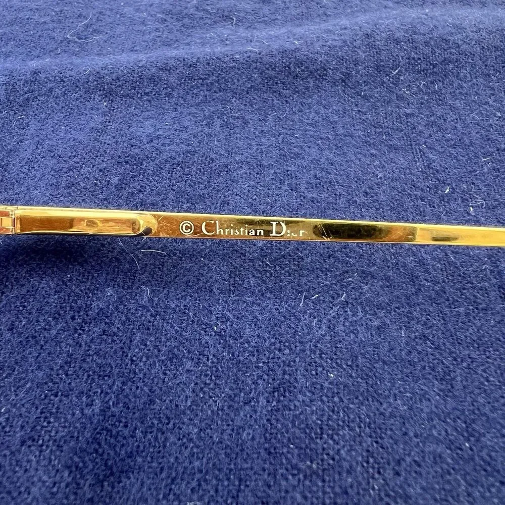 Vtg 80S Christian Dior Frames Only Austria 2778 Gold W Marbled Decor 51-19-135